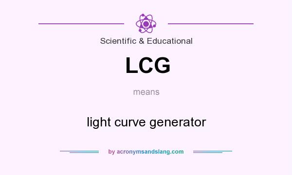 What does LCG mean? It stands for light curve generator
