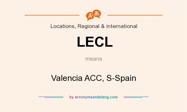 What does LECL mean? It stands for Valencia ACC, S-Spain