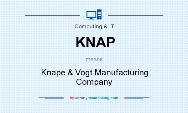 What does KNAP mean? It stands for Knape & Vogt Manufacturing Company
