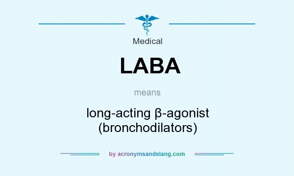 What does LABA mean? It stands for long-acting β-agonist (bronchodilators)