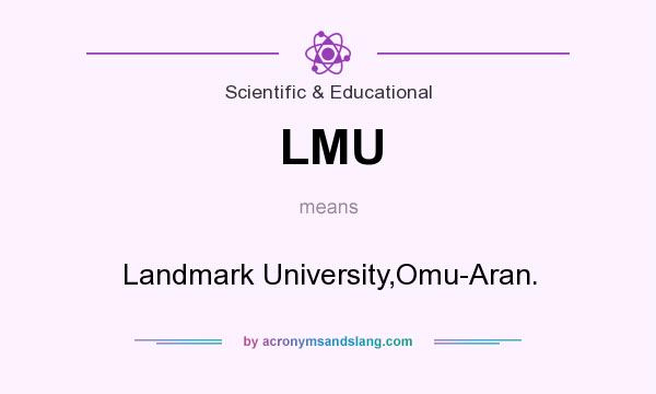 What does LMU mean? It stands for Landmark University,Omu-Aran.