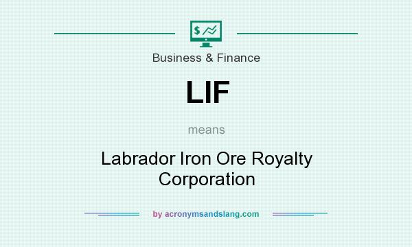 What does LIF mean? It stands for Labrador Iron Ore Royalty Corporation