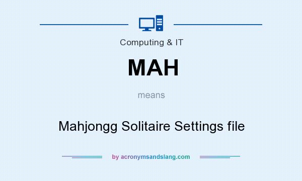 What does MAH mean? It stands for Mahjongg Solitaire Settings file