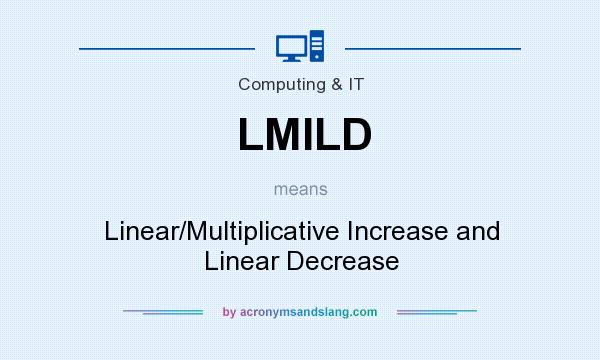 What does LMILD mean? It stands for Linear/Multiplicative Increase and Linear Decrease