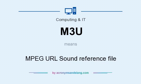 What does M3U mean? It stands for MPEG URL Sound reference file
