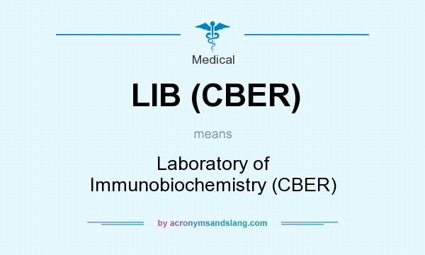 What does LIB (CBER) mean? It stands for Laboratory of Immunobiochemistry (CBER)