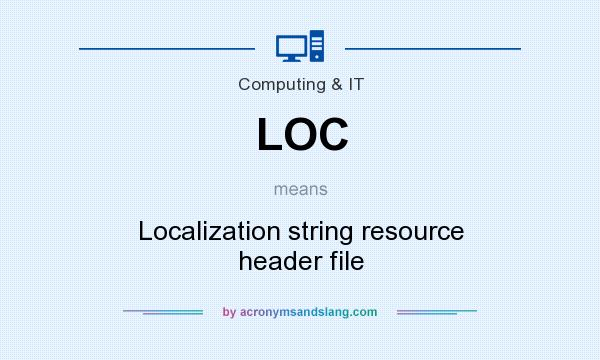 What does LOC mean? It stands for Localization string resource header file