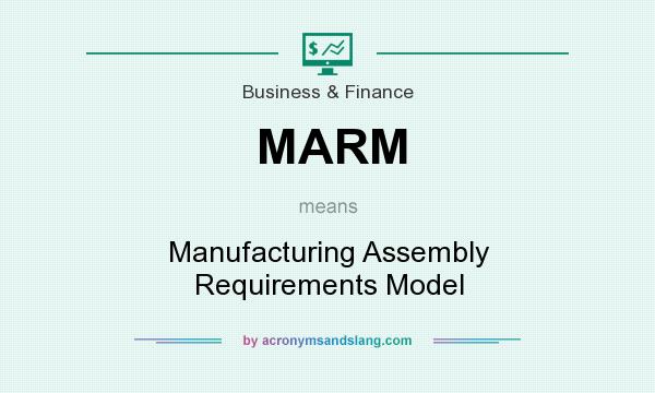 What does MARM mean? It stands for Manufacturing Assembly Requirements Model