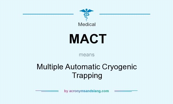 What does MACT mean? It stands for Multiple Automatic Cryogenic Trapping