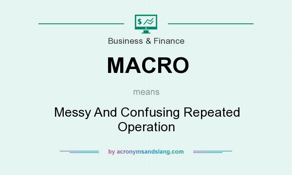 What does MACRO mean? It stands for Messy And Confusing Repeated Operation
