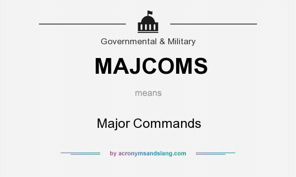What does MAJCOMS mean? It stands for Major Commands