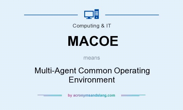 What does MACOE mean? It stands for Multi-Agent Common Operating Environment