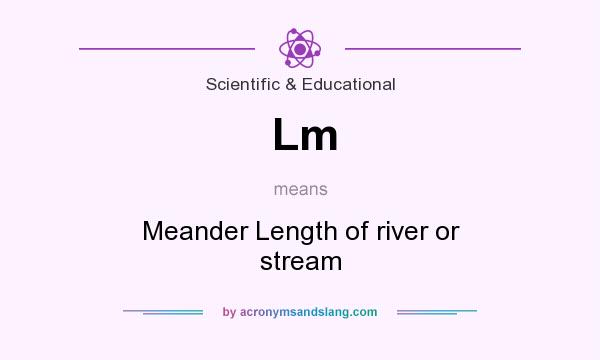 What does Lm mean? It stands for Meander Length of river or stream