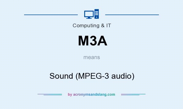 What does M3A mean? It stands for Sound (MPEG-3 audio)