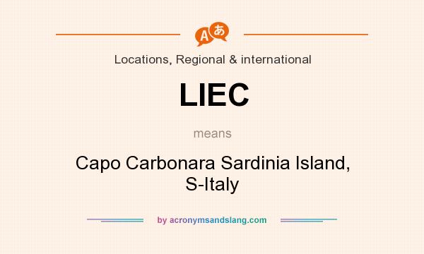 What does LIEC mean? It stands for Capo Carbonara Sardinia Island, S-Italy