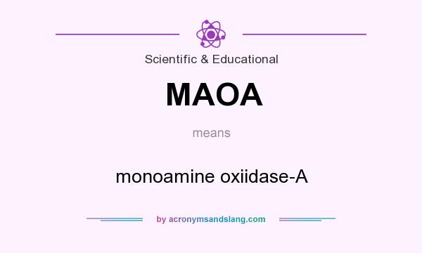 What does MAOA mean? It stands for monoamine oxiidase-A