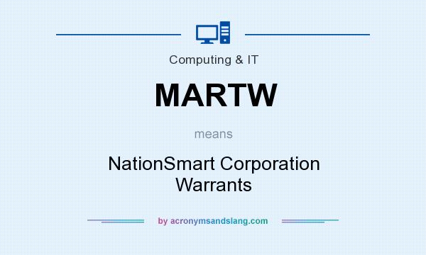 What does MARTW mean? It stands for NationSmart Corporation Warrants