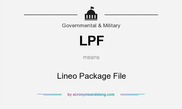 What does LPF mean? It stands for Lineo Package File