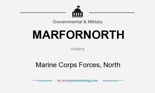 What does MARFORNORTH mean? It stands for Marine Corps Forces, North