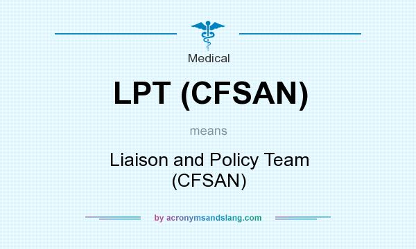 What does LPT (CFSAN) mean? It stands for Liaison and Policy Team (CFSAN)