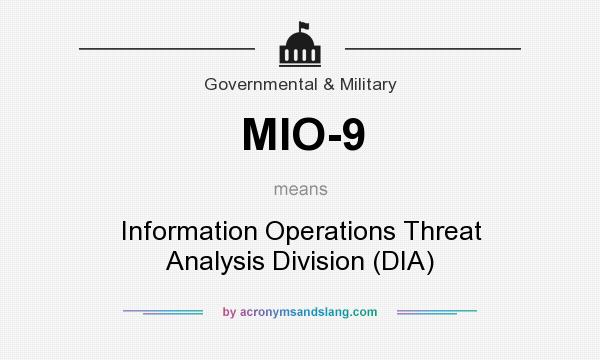 What does MIO-9 mean? It stands for Information Operations Threat Analysis Division (DIA)