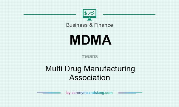What does MDMA mean? It stands for Multi Drug Manufacturing Association
