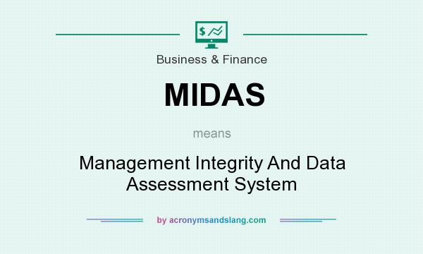 What does MIDAS mean? It stands for Management Integrity And Data Assessment System