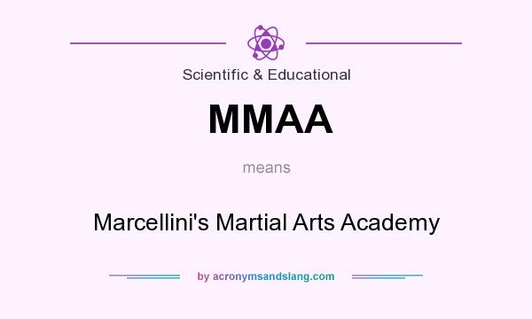 What does MMAA mean? It stands for Marcellini`s Martial Arts Academy