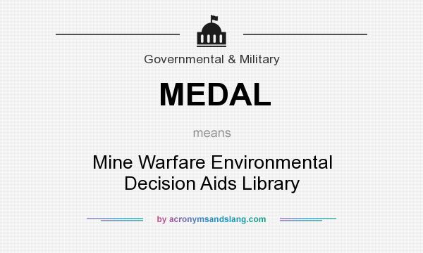 What does MEDAL mean? It stands for Mine Warfare Environmental Decision Aids Library