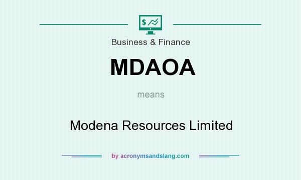 What does MDAOA mean? It stands for Modena Resources Limited