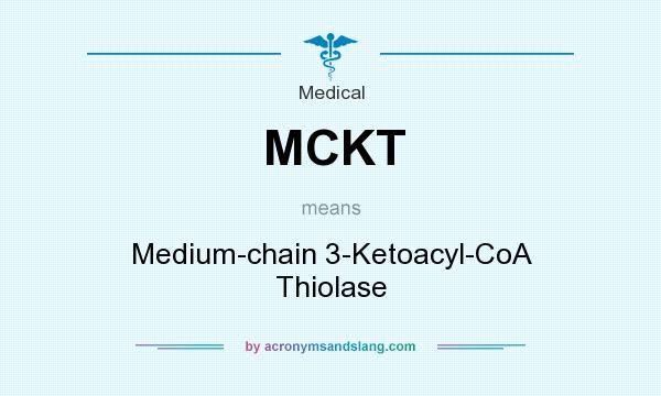 What does MCKT mean? It stands for Medium-chain 3-Ketoacyl-CoA Thiolase