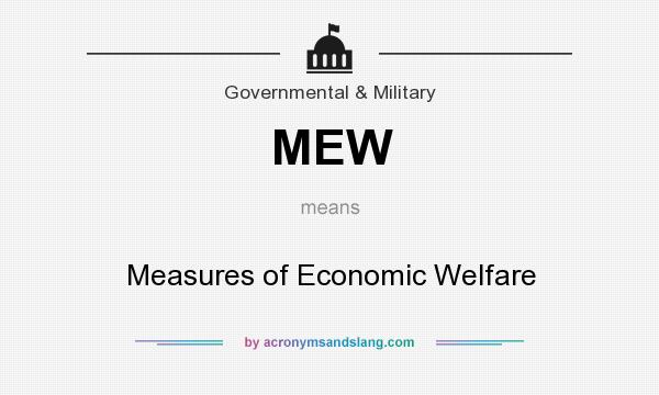 What does MEW mean? It stands for Measures of Economic Welfare