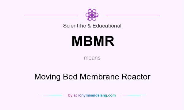 What does MBMR mean? It stands for Moving Bed Membrane Reactor