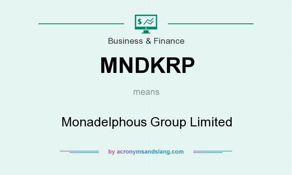 What does MNDKRP mean? It stands for Monadelphous Group Limited