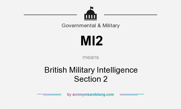 What does MI2 mean? It stands for British Military Intelligence Section 2