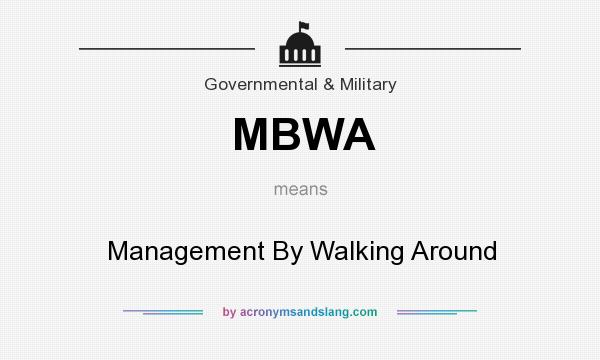 What does MBWA mean? It stands for Management By Walking Around