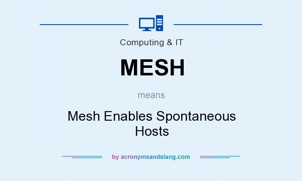 What does MESH mean? It stands for Mesh Enables Spontaneous Hosts