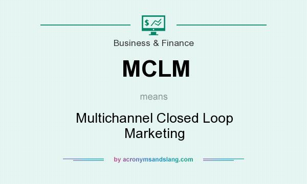 What does MCLM mean? It stands for Multichannel Closed Loop Marketing