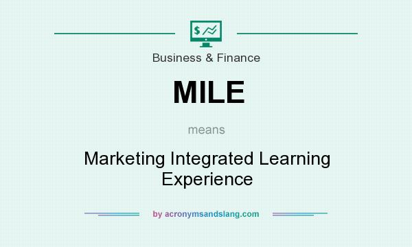 What does MILE mean? It stands for Marketing Integrated Learning Experience