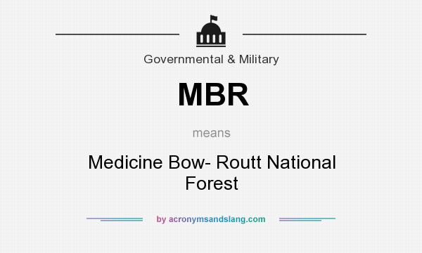 What does MBR mean? It stands for Medicine Bow- Routt National Forest