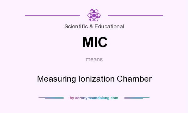 What does MIC mean? It stands for Measuring Ionization Chamber