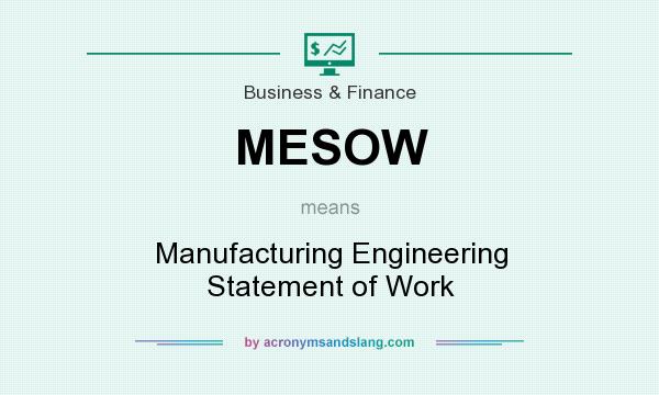What does MESOW mean? It stands for Manufacturing Engineering Statement of Work