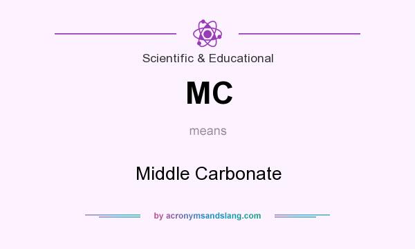 What does MC mean? It stands for Middle Carbonate