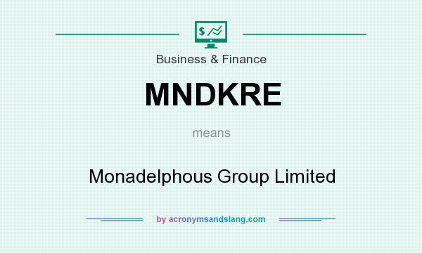 What does MNDKRE mean? It stands for Monadelphous Group Limited