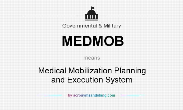 What does MEDMOB mean? It stands for Medical Mobilization Planning and Execution System