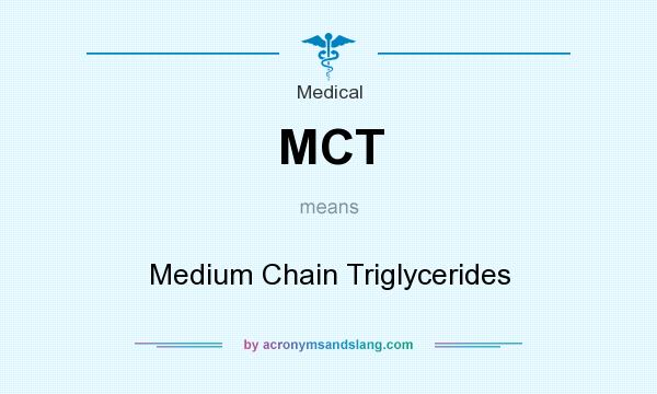 What does MCT mean? It stands for Medium Chain Triglycerides