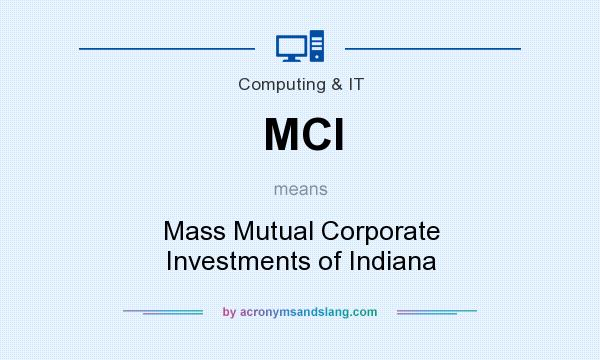 What does MCI mean? It stands for Mass Mutual Corporate Investments of Indiana