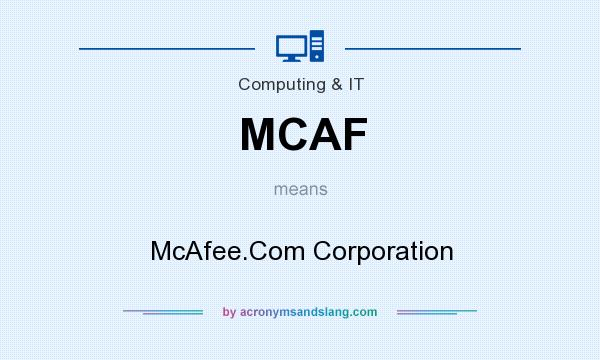 What does MCAF mean? It stands for McAfee.Com Corporation
