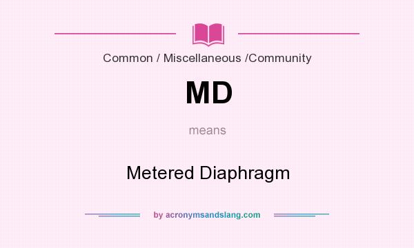 What does MD mean? It stands for Metered Diaphragm