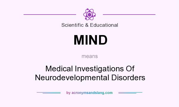 What does MIND mean? It stands for Medical Investigations Of Neurodevelopmental Disorders